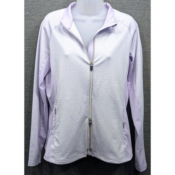 KJUS Women's Jacket - Lavender, Emelia Midlayer, Double Zip, UPF 50+, Size Large - Picture 1 of 4